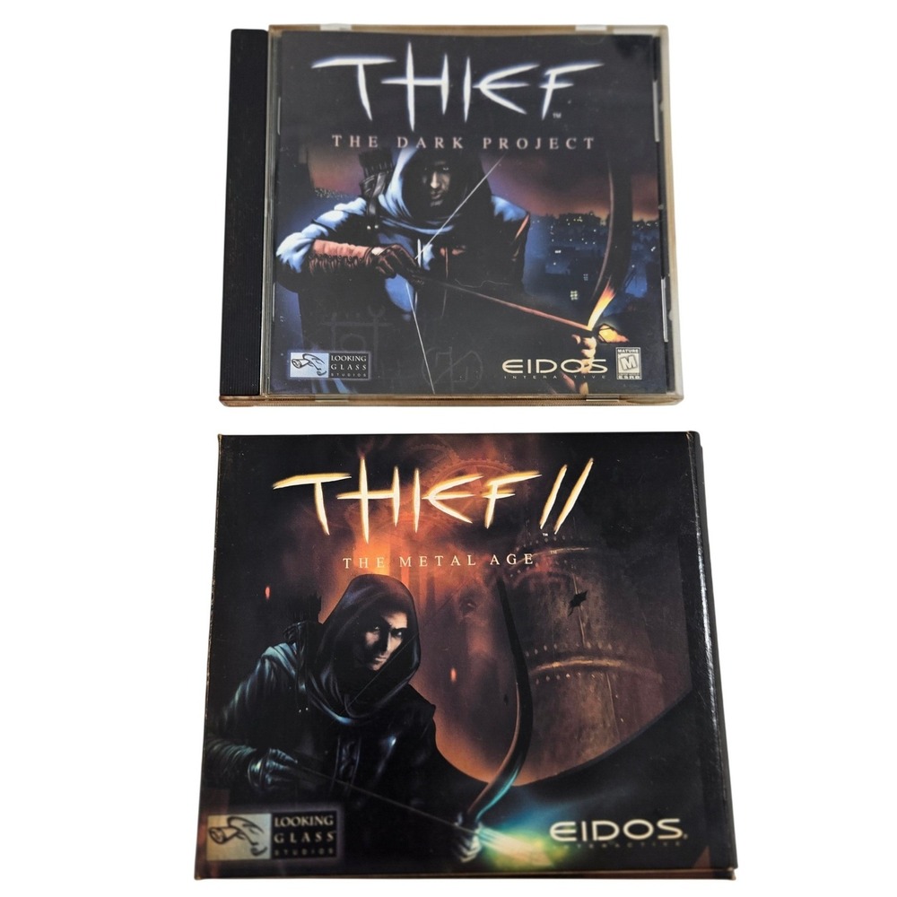 Thief The Dark Project II‎ 2 Metal Age PC Game Lot Vintage 1998 2000 Eidos Retro